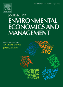 Cover of the Journal of Environmental Economics and Management